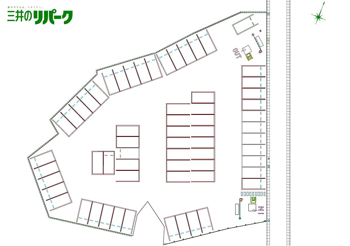 勝田駅前第３の駐車配置図
