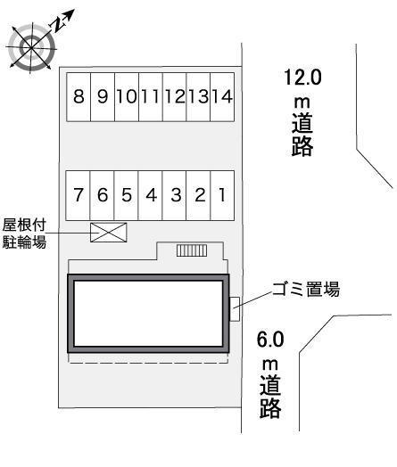 メイプル小山(38045)の駐車配置図