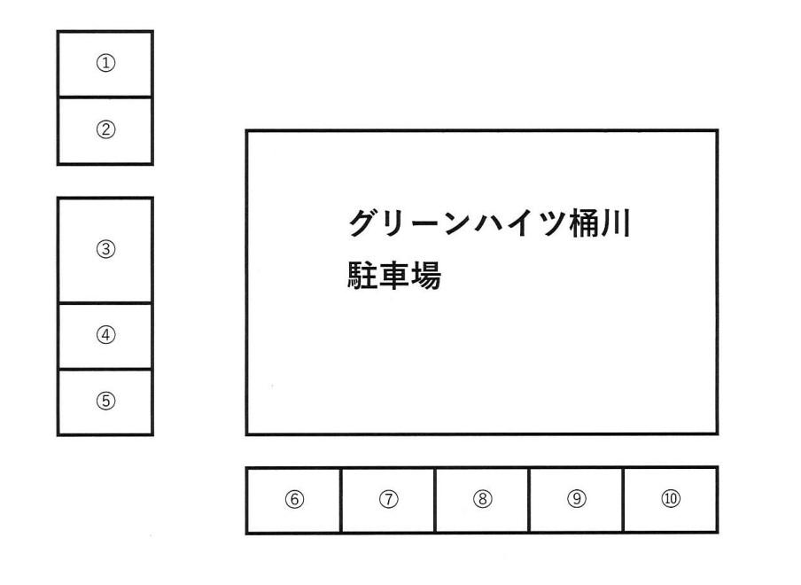 グリーンハイツ桶川の駐車配置図