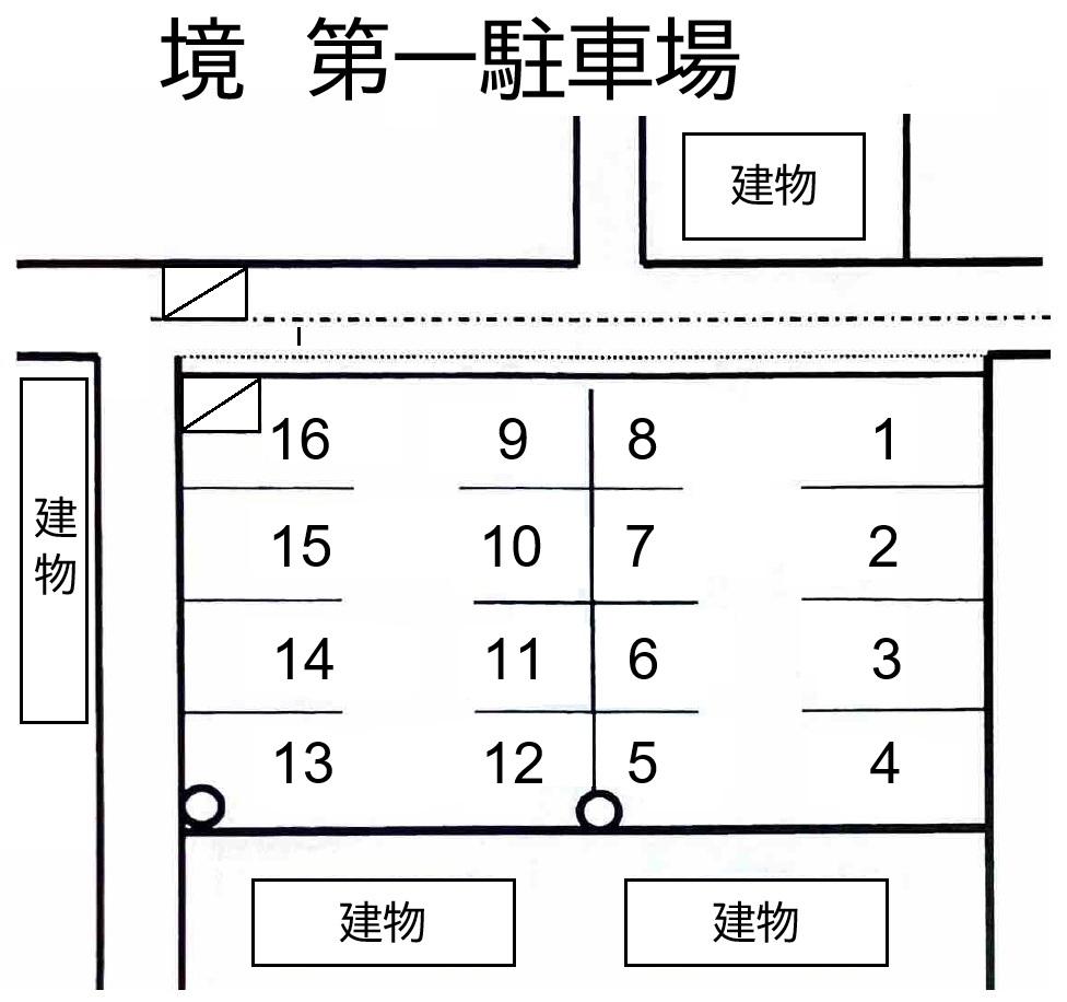 境　第一駐車場の駐車配置図