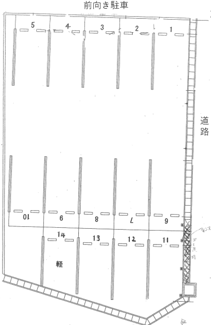 下川原５丁目駐車場の駐車配置図