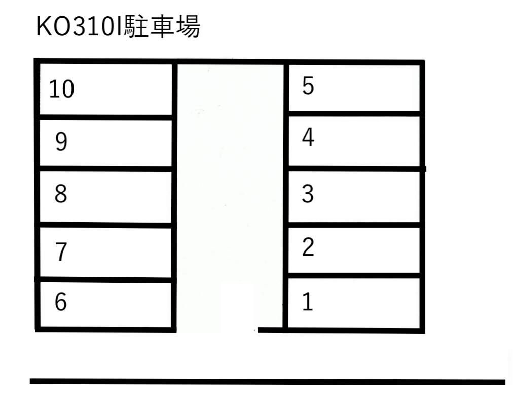 小八幡310I2駐車場の駐車配置図