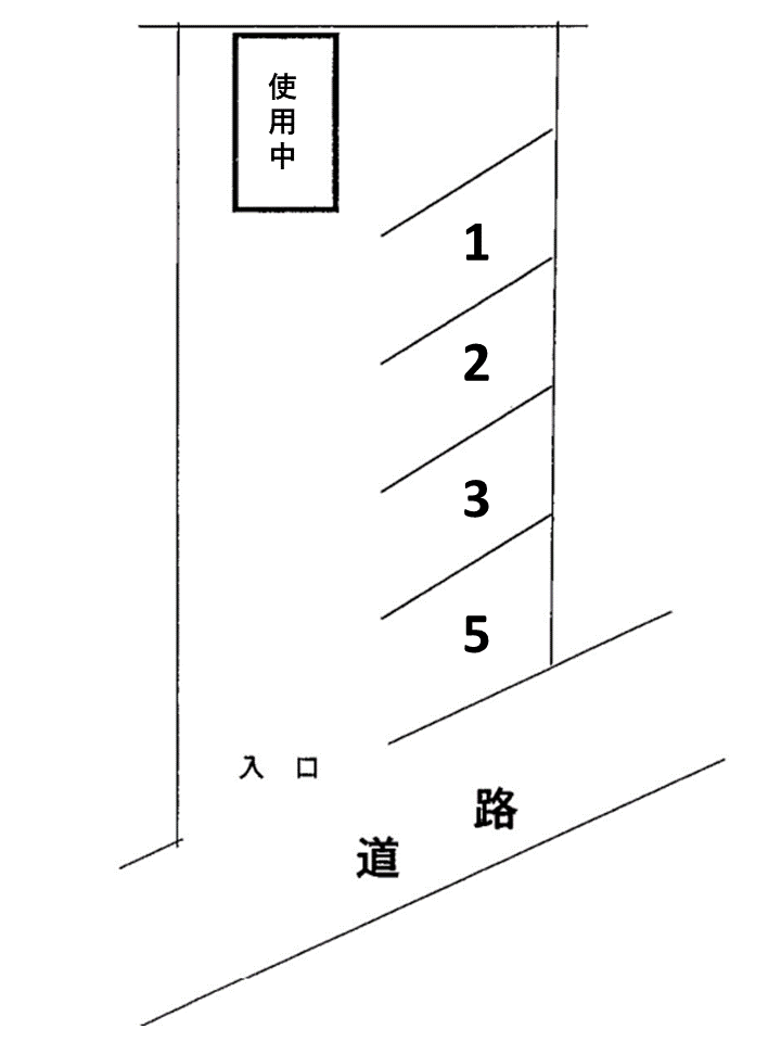 水野甚目寺五位田165番1駐車場の駐車配置図