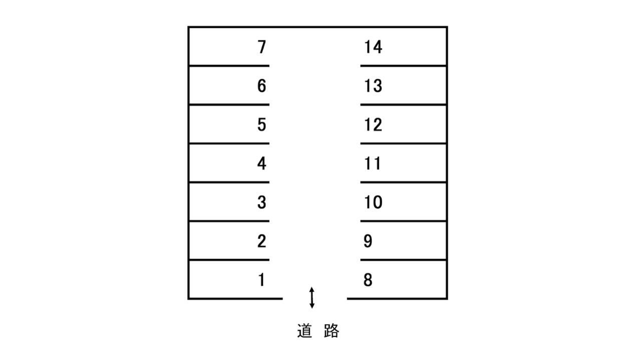 丸トパーキングの駐車配置図