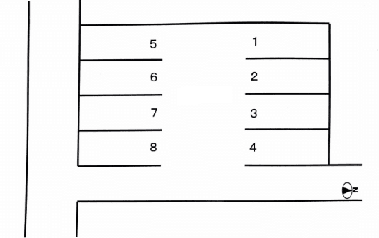 立石４−３１米林駐車場の駐車配置図
