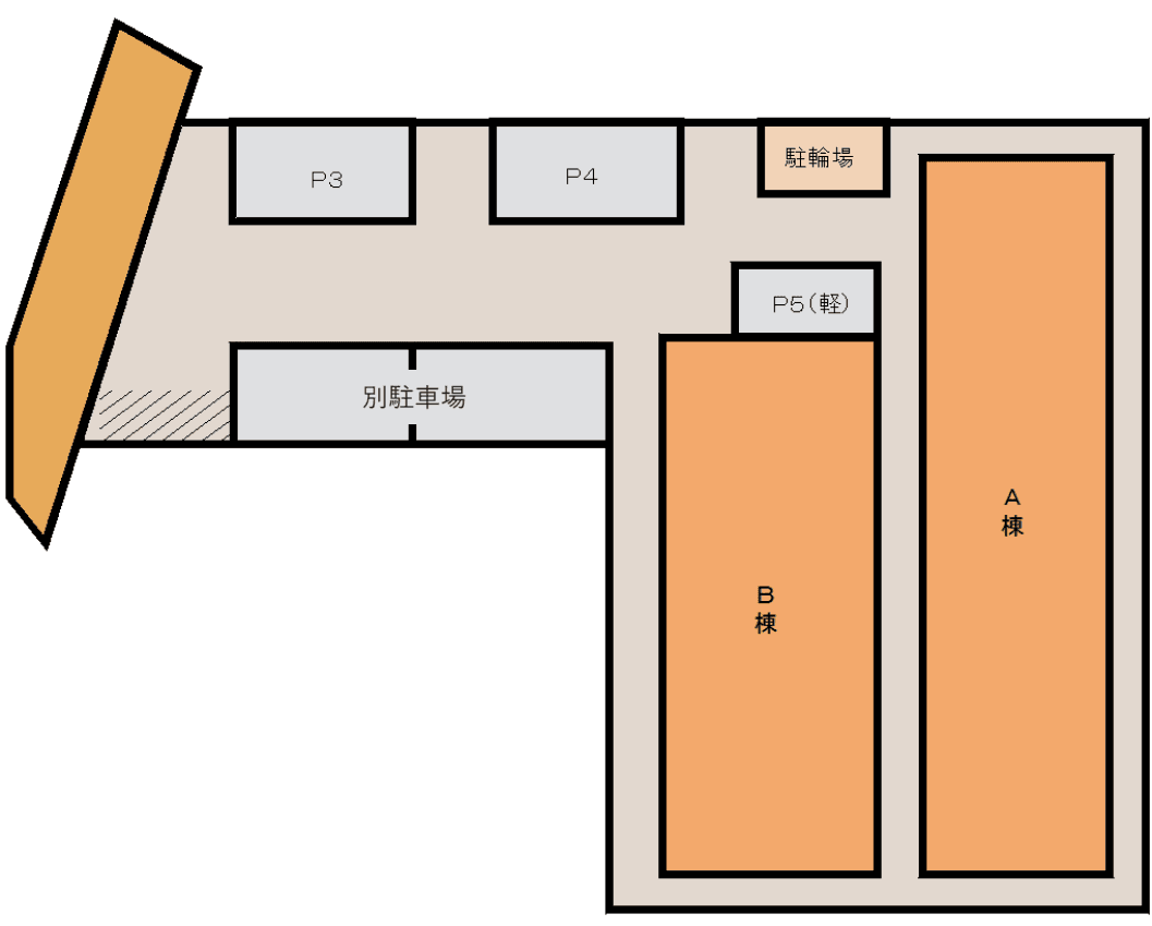アスコット台原A棟の駐車配置図
