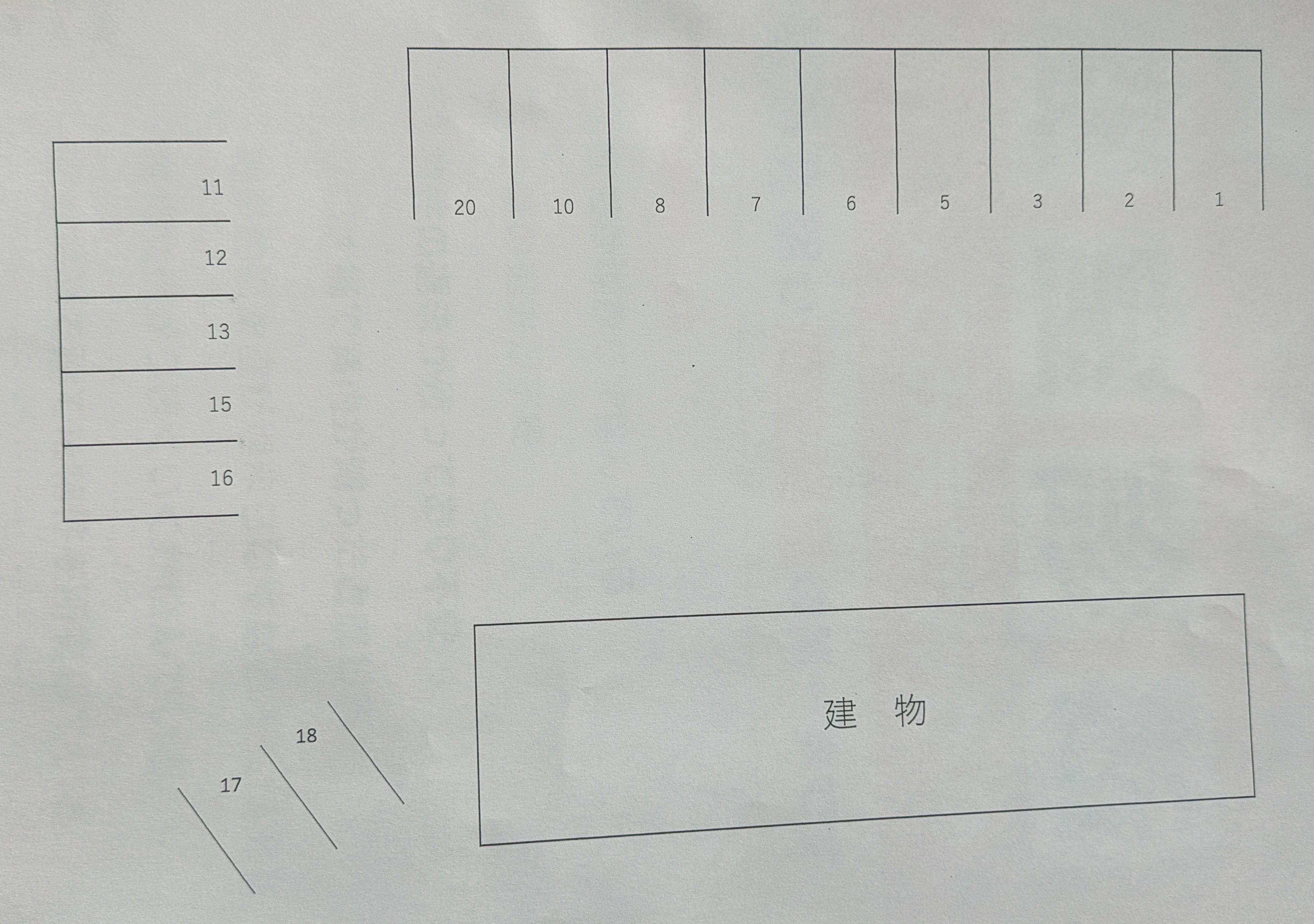サニーハイム千里（S）の駐車配置図