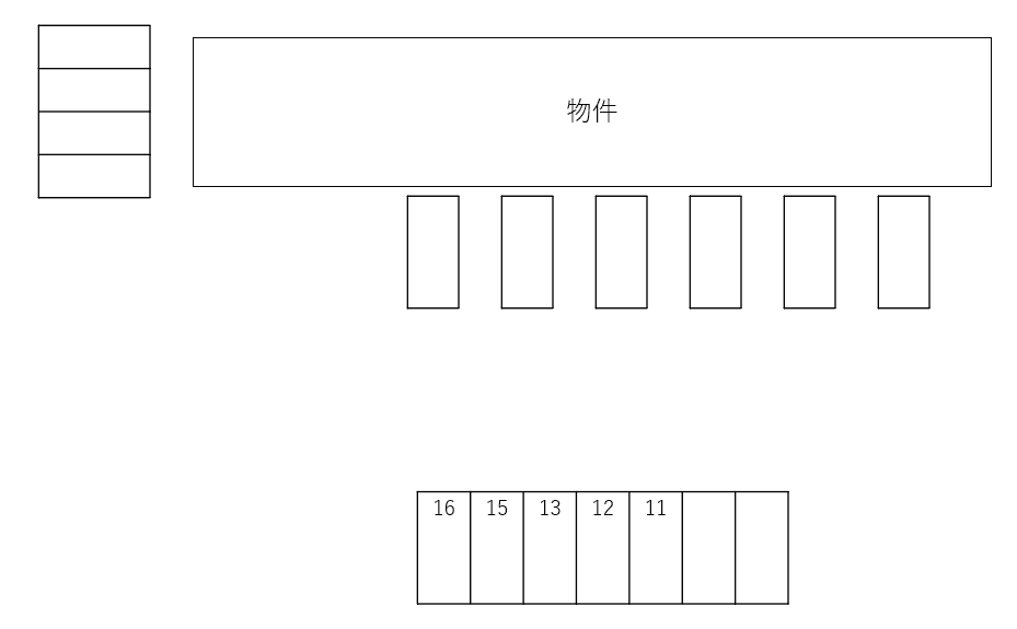 Ｈｉｔｏｓ　Ｓａｋｕｒａ別駐車場の駐車配置図