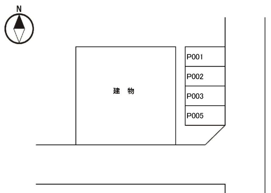 上西町山﨑様月極駐車場の駐車配置図