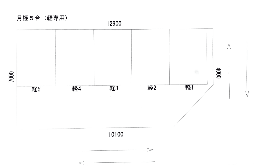 ザ・パーク中ノ橋通２丁目２の駐車配置図