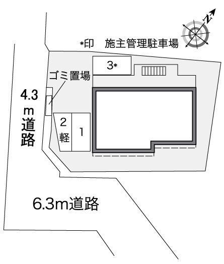 スカイヒルズ(36889)の駐車配置図