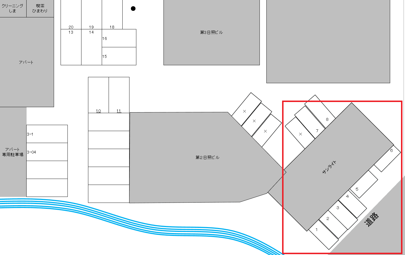 SUN　LIGHTの駐車配置図