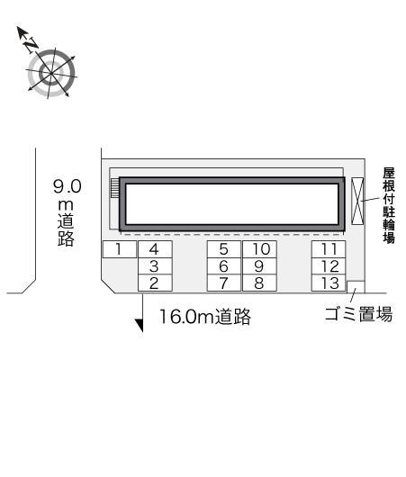 ボヌール(28359)の駐車配置図