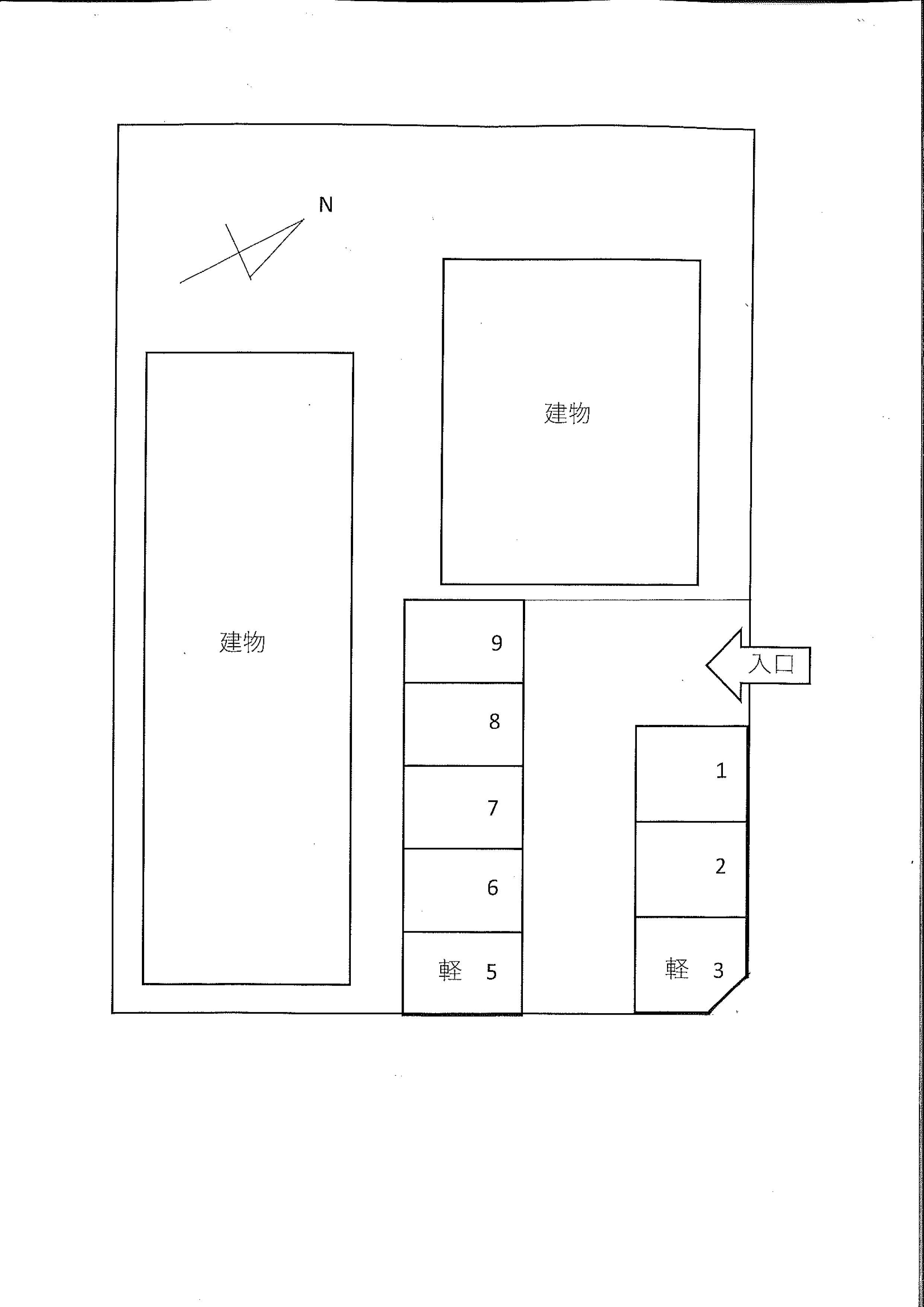 小川１１８駐車場の駐車配置図
