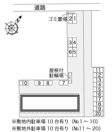 アルバトロス(36194)　敷地外駐車場の駐車配置図