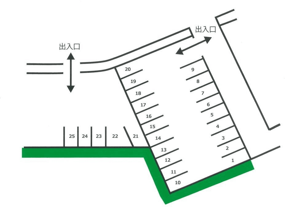原良団地西第3駐車場の駐車配置図