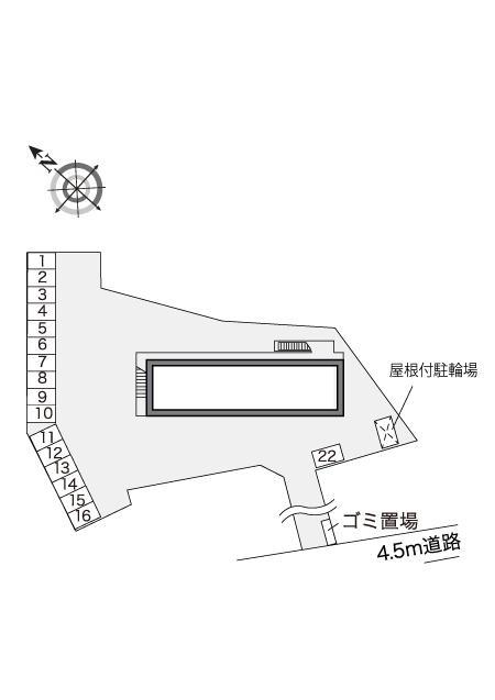 ボヌールエスパースＣ(13369)の駐車配置図