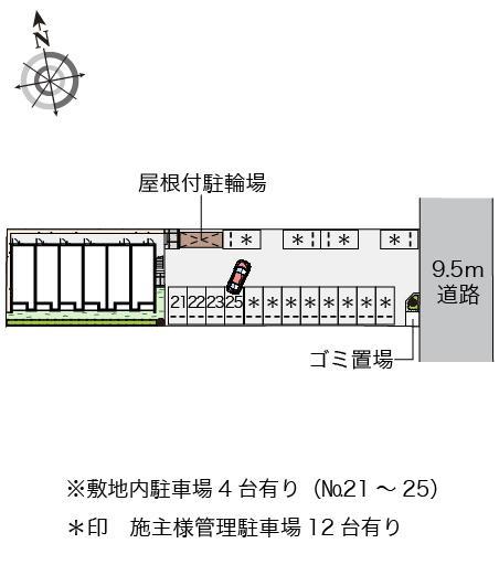 クレイノウイングス瓜破(56298)の駐車配置図