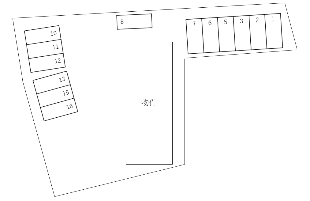 Hrvest　PlceⅢ別駐車場の駐車配置図