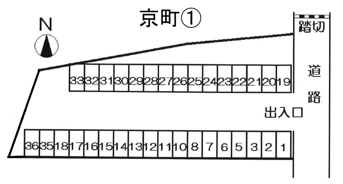 京町①の駐車配置図