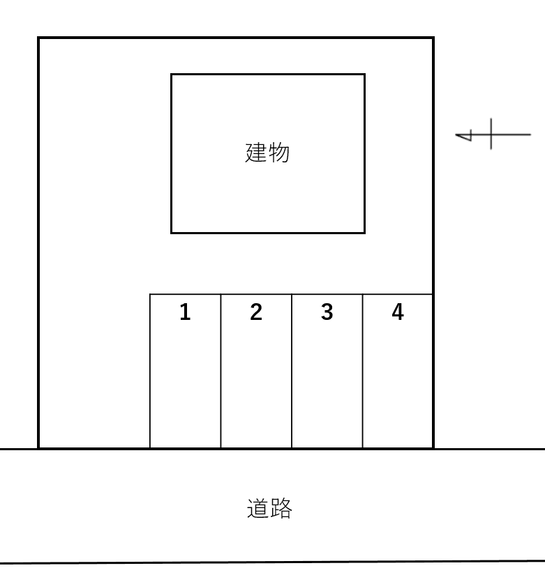 カームハイツの駐車配置図