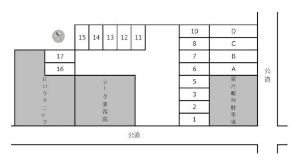 寺島町214駐車場（№19）の駐車配置図