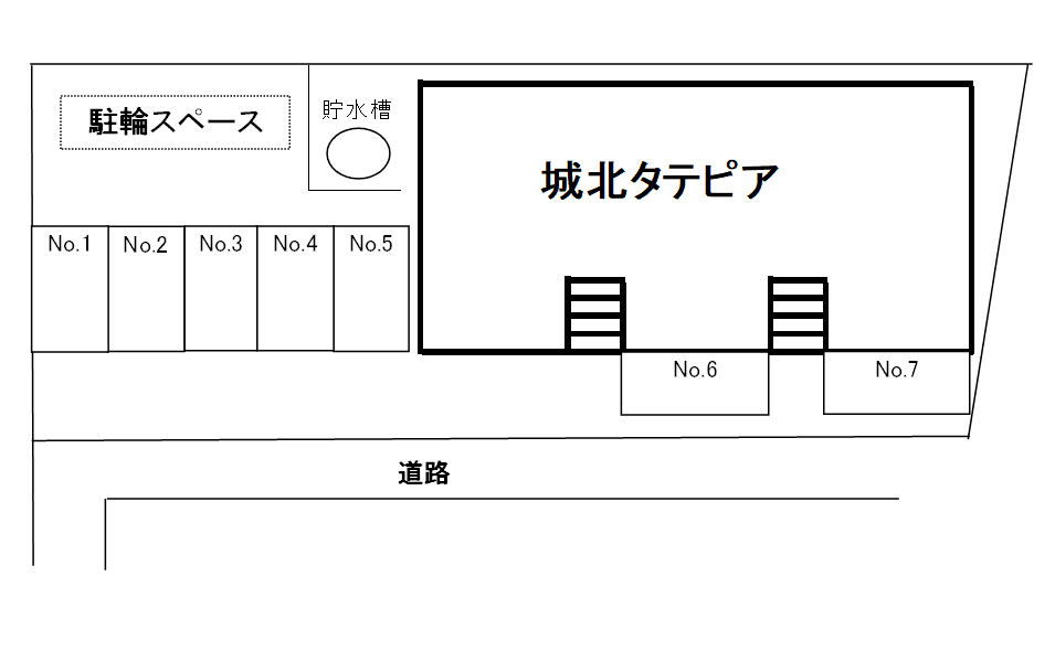 城北タテピア駐車場の駐車配置図
