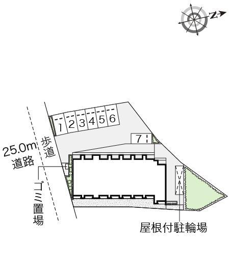 クレイノＴ　ヴィルヌーブⅥ(55927)の駐車配置図