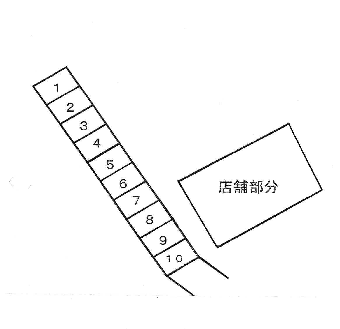 町谷原第３駐車場の駐車配置図
