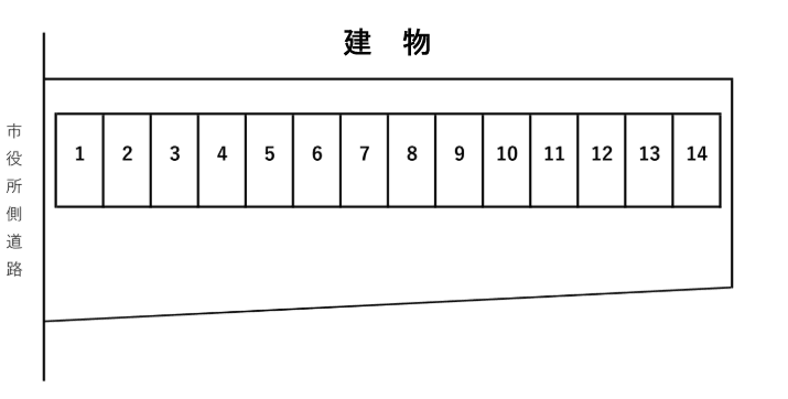 若松駐車場の駐車配置図
