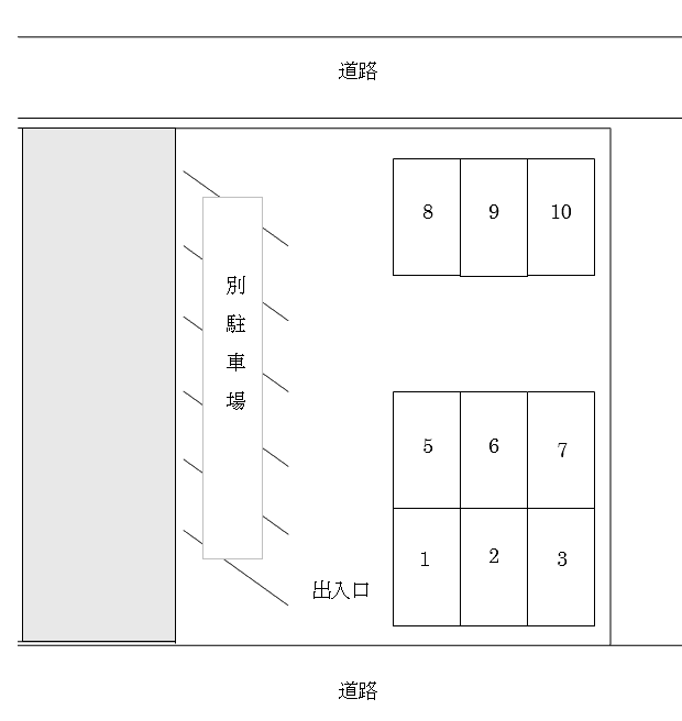 Ｒ・Ｋパーキングの駐車配置図