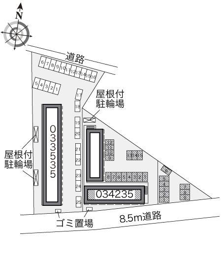 メルベーユ(34235)の駐車配置図