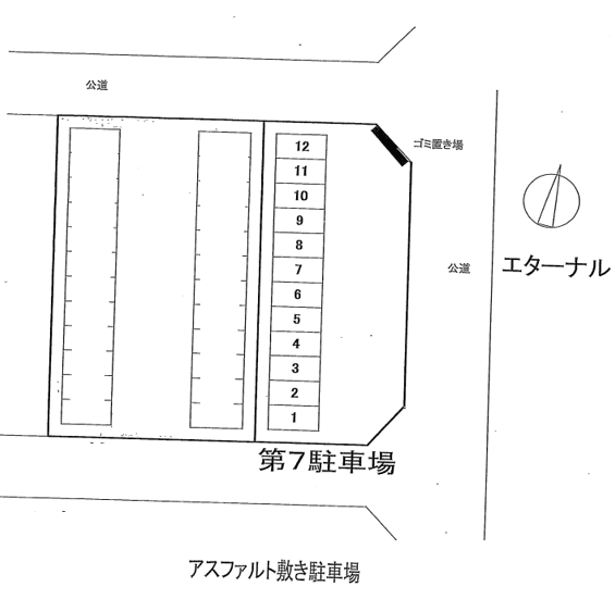 モード興産第７月極駐車場の駐車配置図