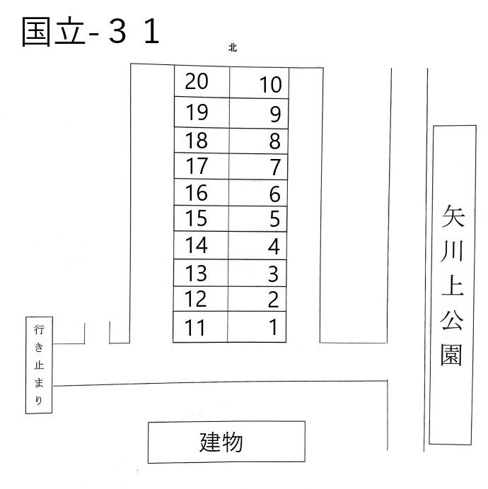 JA国立－３１の駐車配置図
