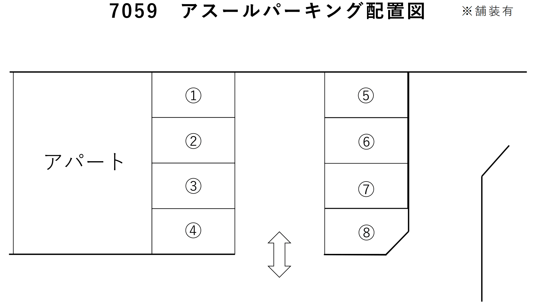 アスールパーキングの駐車配置図