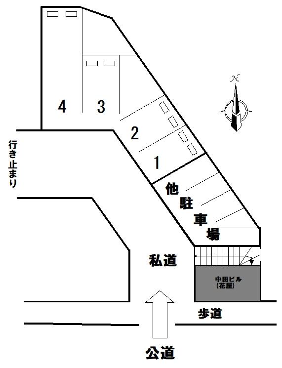 原田駐車場の駐車配置図