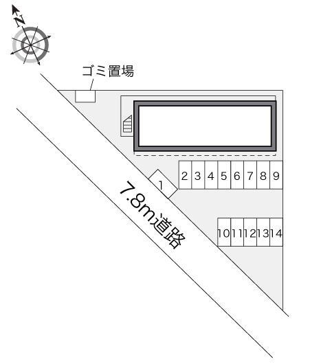 サン平井Ⅱ(21660)の駐車配置図
