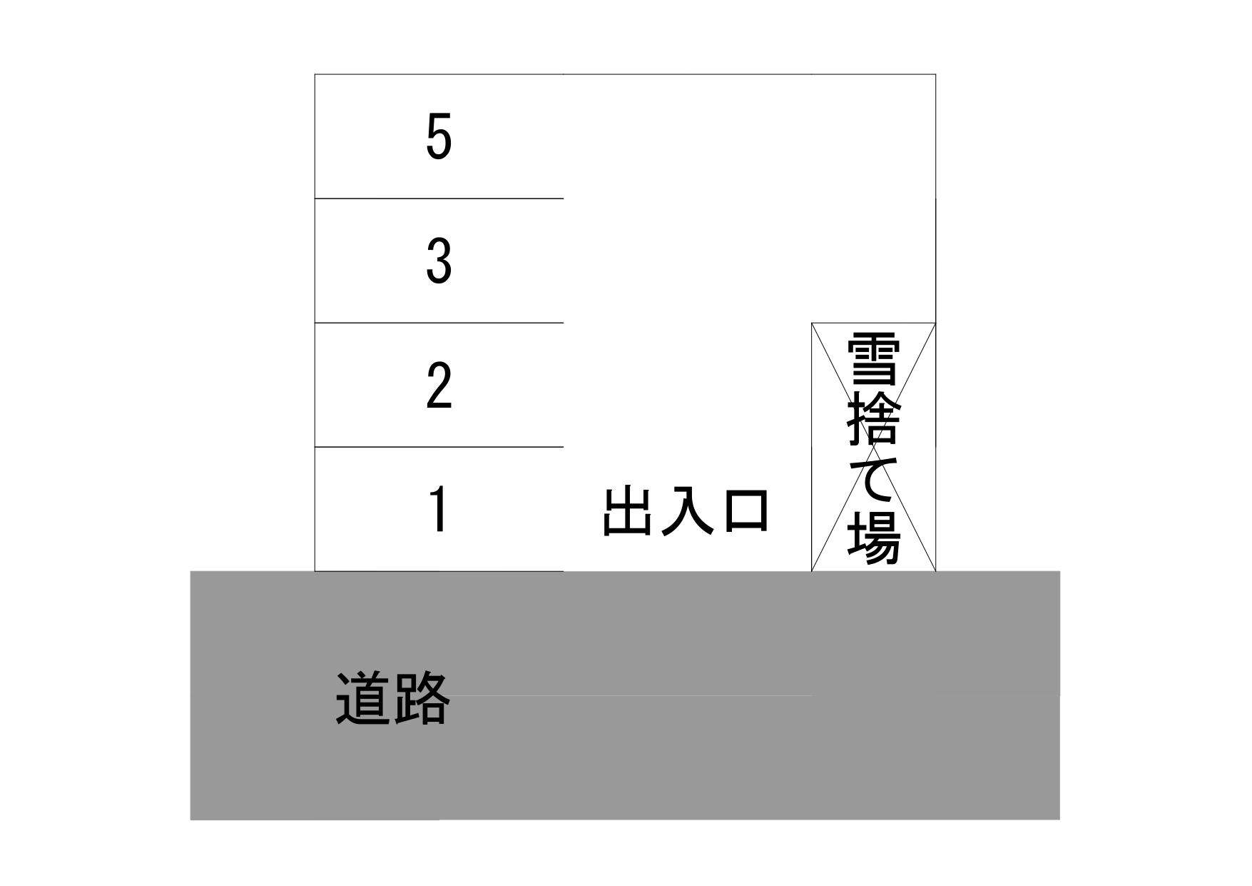 本通2丁目南駐車場の駐車配置図