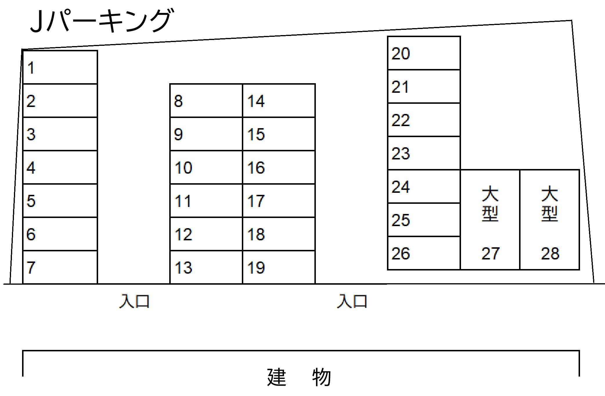 Ｊパーキングの駐車配置図