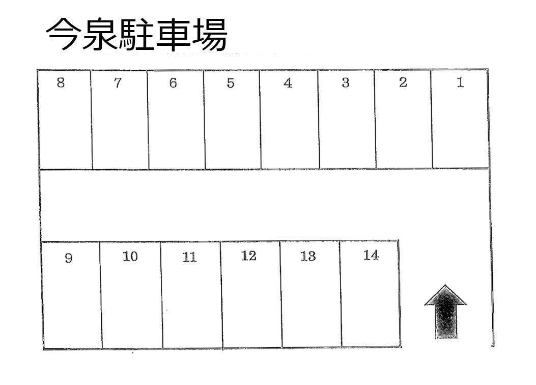 今泉駐車場の駐車配置図