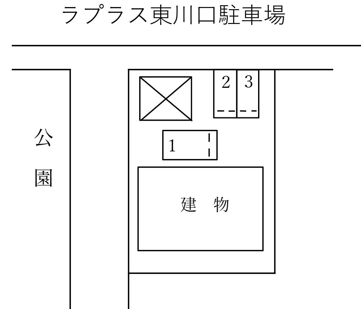 ラプラス東川口駐車場の駐車配置図
