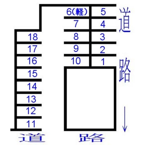 PD江川駐車場の駐車配置図