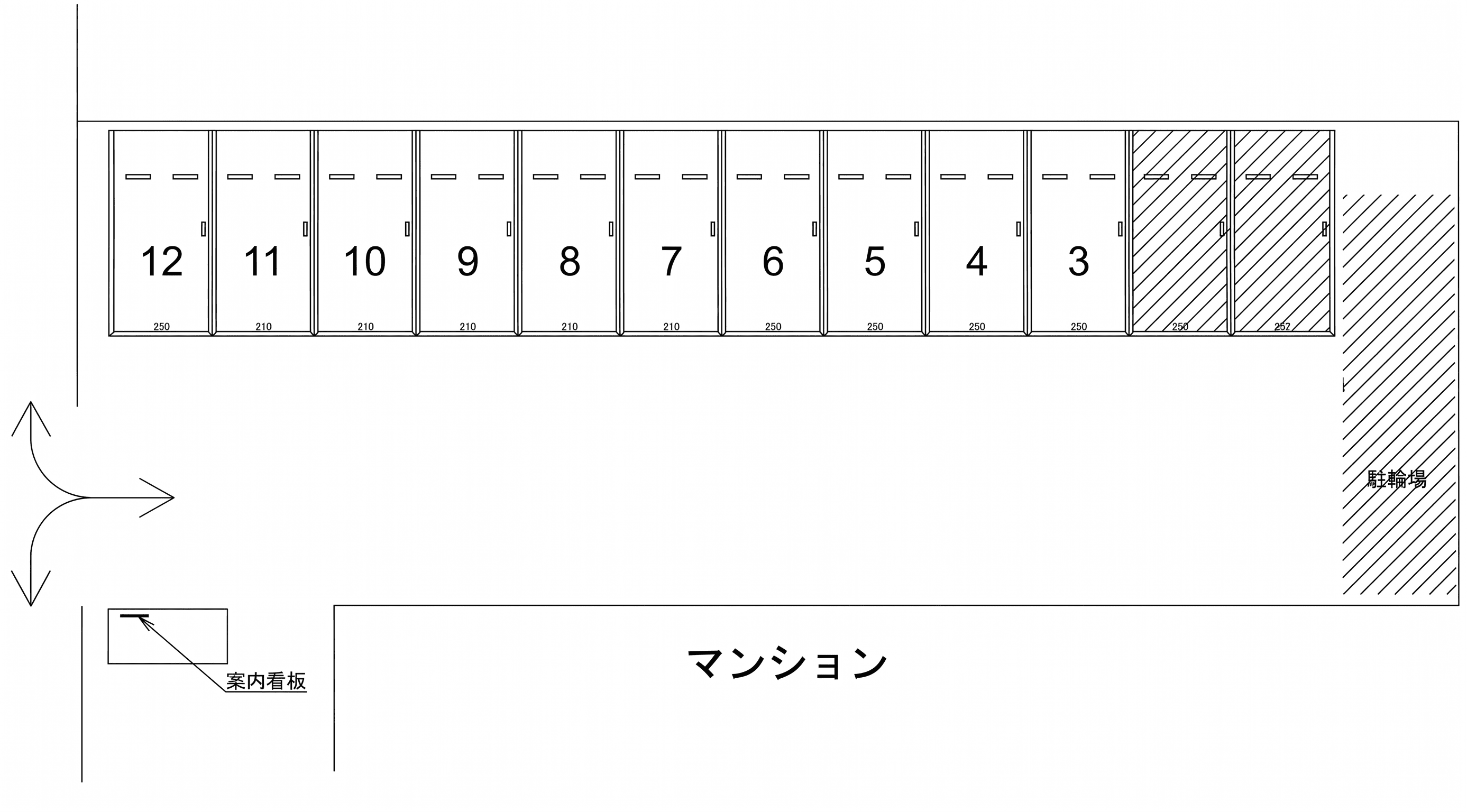 ParkGO チェリー多摩の駐車配置図