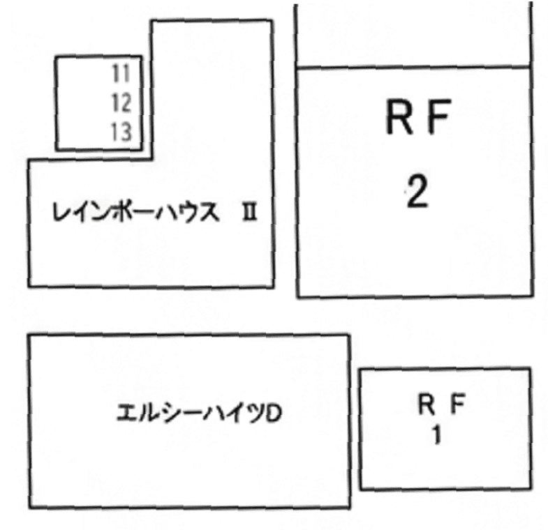 西第２駐車場の駐車配置図