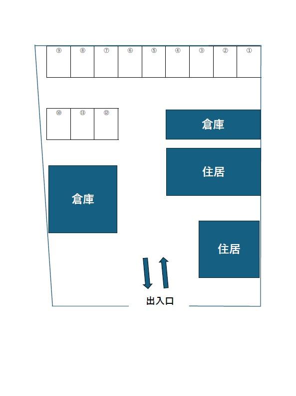 本多駐車場の駐車配置図
