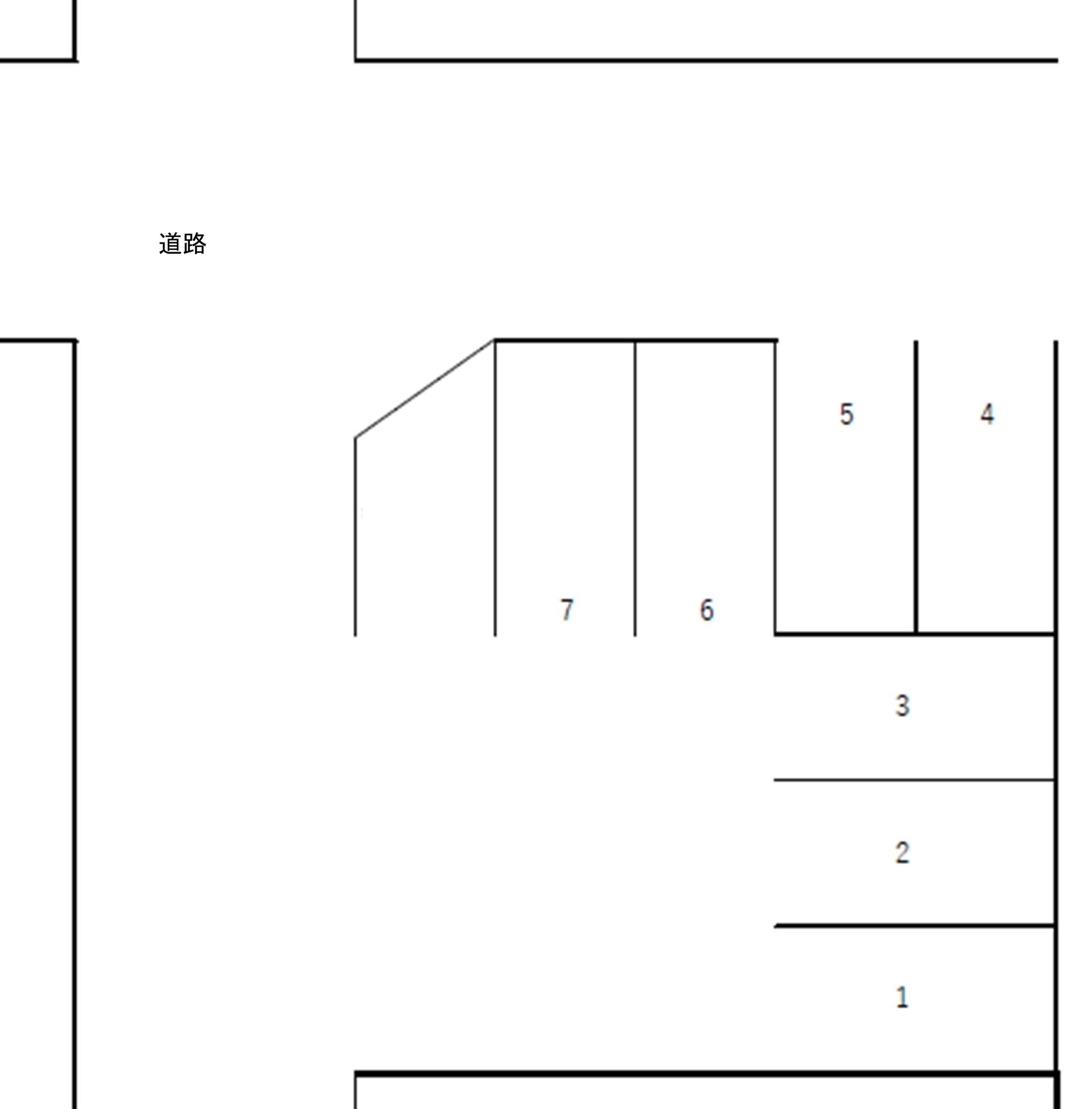 センターヒル第2駐車場の駐車配置図