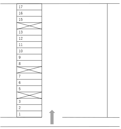 美咲駐車場の駐車配置図