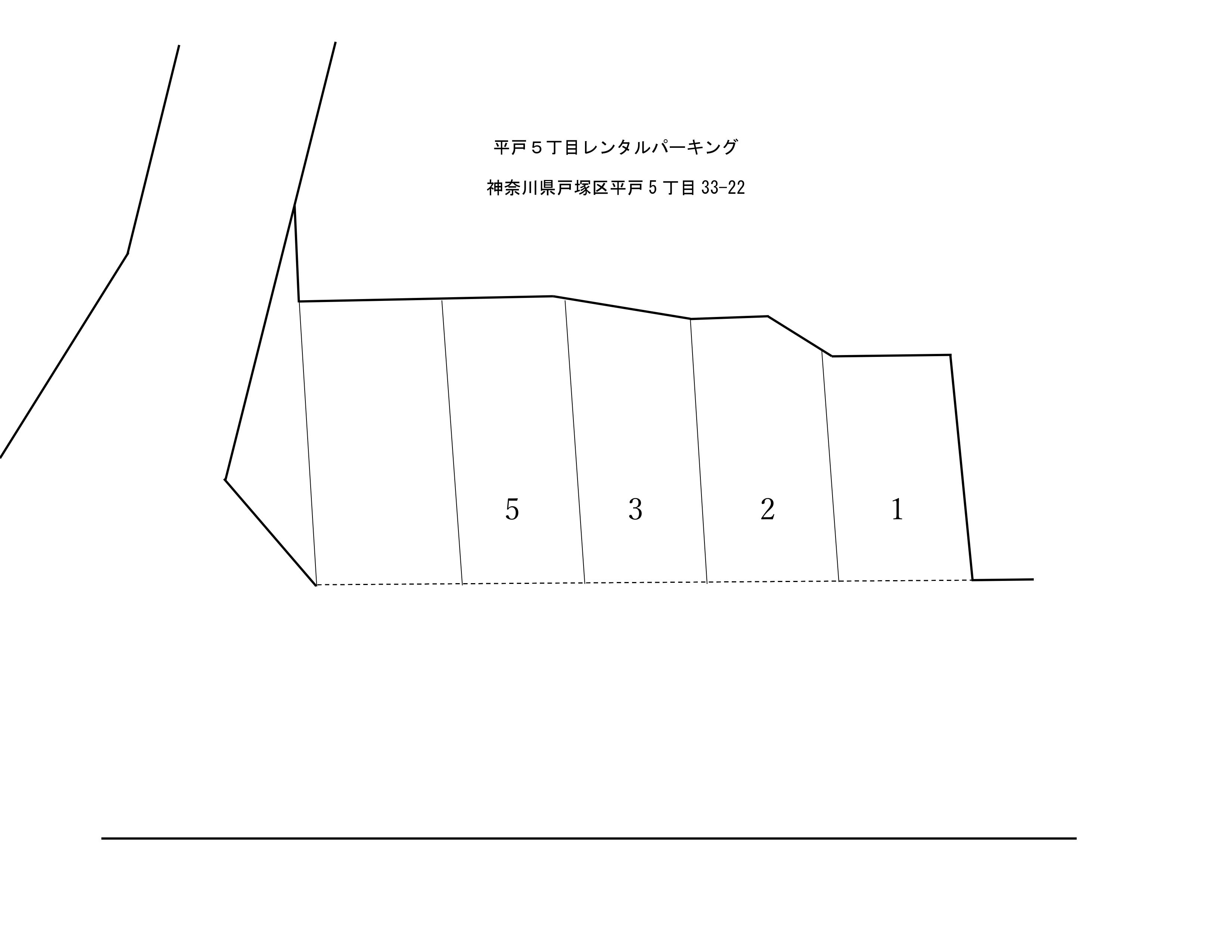 平戸5丁目レンタルパーキングの駐車配置図