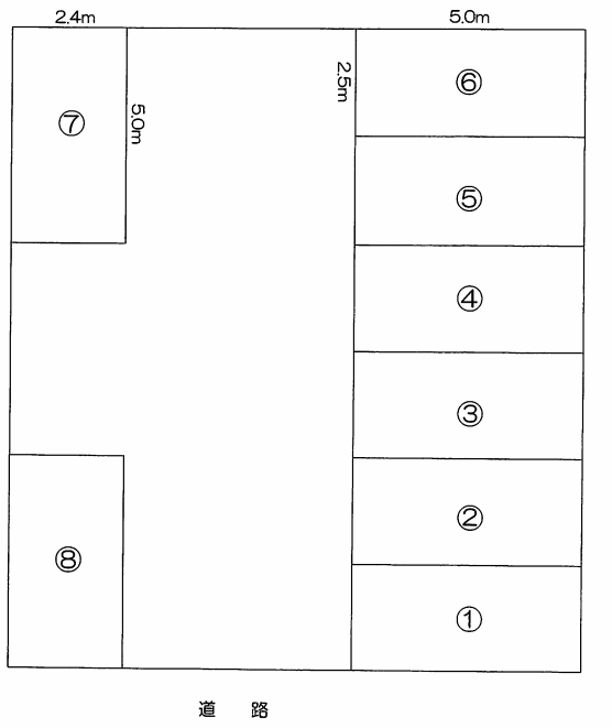 鈴木駐車場の駐車配置図