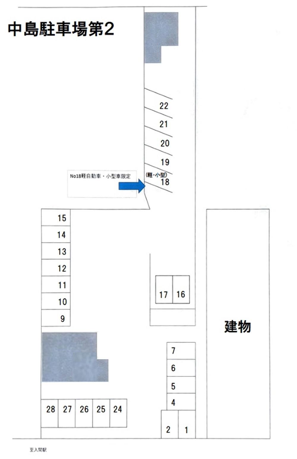 中島駐車場第２の駐車配置図